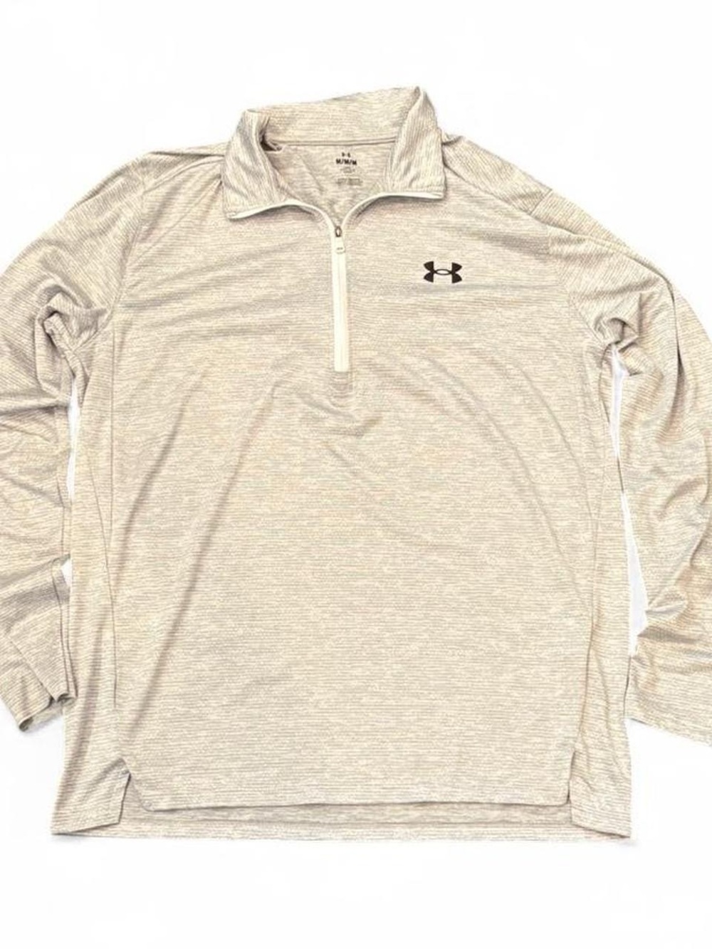 Under Armour Men's Heathered Light Gray 1/4 Zip Performance Pullover